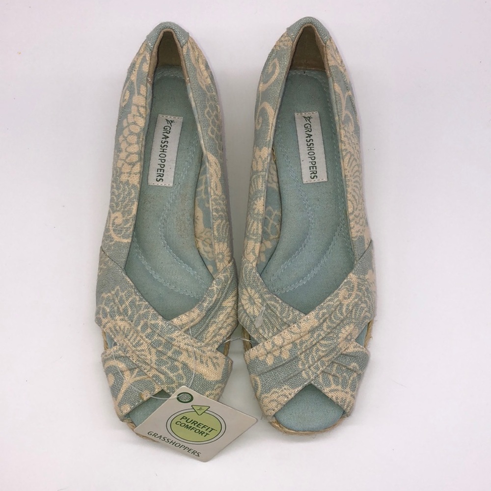 GRASSHOPPERS floral print espadrilles size 6.5